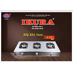 Mua BẾP KHÈ INOX 3 LÒ - Tặng bộ van cao áp + dây gas 2m
