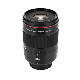 Ống Kính Lấy Nét Macro YONGNUO YN60mm F2NE MF Cho Máy Ảnh DSLR Nikon D500/D750/D600/D700/D800/D810/D300/D300S/D7000/D3000/D3100/D3200/D5000/D5100/D5200/D5300 - Đen