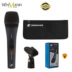 Micro Cầm Tay Sennheiser E835S Có Công Tắc - Mic Cardioid E835 Dynamic Vocal Microphone E 835-S Hàng Chính Hãng - Kèm Móng Gẩy DreamMaker