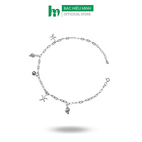 Lắc Chân Nữ Chuông Nhỏ Bạc Ta Chính Hãng Bạc Hiểu Minh LC242