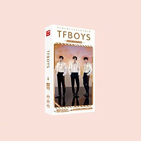 Hộp ảnh postcard TFBOYS NỀN CAM mẫu mới 1660 ảnh