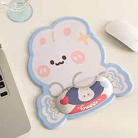 Miếng Kê Tay Bàn Phím, Đệm Lót Chuột Mouse Pad Thỏ Kẹo Ngọt