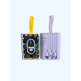 Mua Pin Sạc Dự Phòng Trong Suốt LINRUI LR002 10000mAh Kèm Cáp Sạc Sẵn  Đèn LED - Hàng Chính Hãng