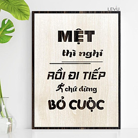 Tranh tạo động lực bằng Gỗ treo tường những câu nói slogan bất hủ ý nghĩa TBIG035