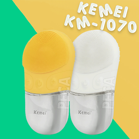[ THANH LÝ NEW SALE 50% ] Máy rửa mặt Kemei KM-1070 điều chỉnh nhiều chế độ rung giúp rửa mặt sạch nhanh, tẩy trang, đế sạc USB tiện lợi