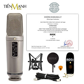 Micro Rode NT2-A Mic Thu Âm Condenser Livestream Phòng Thu Studio Chuyên Nghiệp NT2 Microphone 3 Hướng Thu NT2A Hàng Chính Hãng - Kèm Móng Gẩy DreamMaker