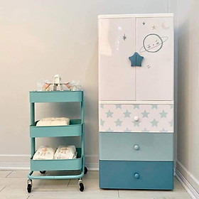 Mua Tủ nhựa 4 tầng có bánh xe cao cấp cho bé