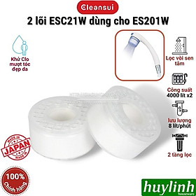 Bộ 2 lõi lọc Cleansui ESC21W dùng cho thiết bị lọc tại vòi sen ES201W - SX tại Nhật - Hàng chính hãng