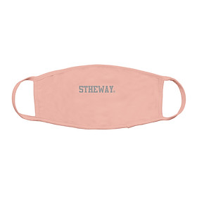 Khẩu Trang 5THEWAY Hồng aka 5THEWAY solid LETTER LOGO MASK in PEACH BUD