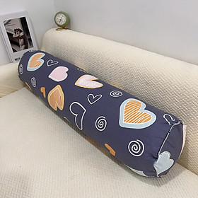 Gối ôm cotton 100% LIDACO kéo khóa kích thước 100x35cm - đã kèm ruột