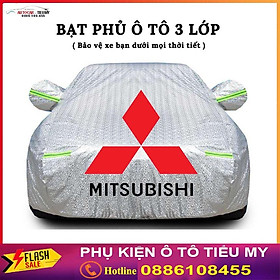 Bạt Phủ Xe Ô Tô MITSUBISHI Mirage, Xpander, Attrage, Pajero, Trition, Outlander, có phản quang, chống nóng, chống nước