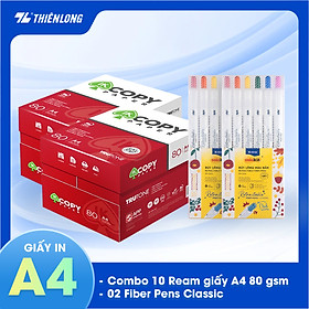 Combo 10 Ream giấy A4 80 gsm IK Copy (500 tờ) - Hàng nhập khẩu Indonesia