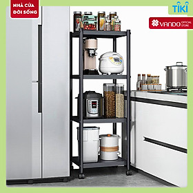 Kệ lò vi sóng đa năng Thép Carbon cao cấp Vando, kệ để đồ nhà bếp siêu chịu lực 300kg sơn tĩnh điện chống bong tróc, kệ nhà bếp