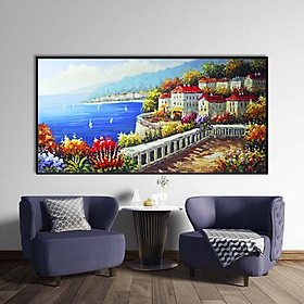 Mua Tranh canvas phong cách sơn dầu - Phong cảnh Vịnh Địa Trung Hải - PC035
