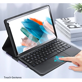 Bao da dành cho SamSung Galaxy Tab S6 Lite 2024 kèm bàn phím bluetooth Dux Ducis có bàn di chuột TrackPad - Hàng chính hãng