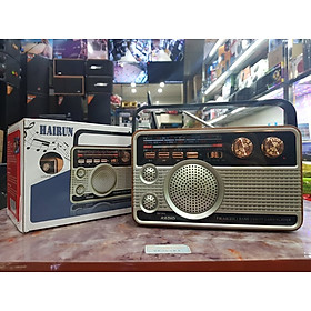 Mua Đài Radio HAIRUN HR-506BT: Đài sạc pin. Thu sóng 3 kênh FM AM SW. Có Bluetooth  cổng Aux  USB  Thẻ nhớ