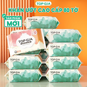 Mua Khăn ướt cao cấp Topgia 80 tờ 15x20cm mềm mại  không mùi không parabens
