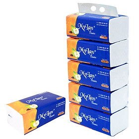 Khăn giấy rút cao cấp Mylan, rút quả táo, 100 tờ gói, 5 gói lốc