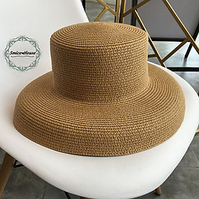 Nón cói lồng đèn phong cách cổ điển mũ chuông cụp vành rộng đi biển sang trọng nhiều màu - Smice House