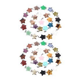 50Pcs Star Charm Pendant Decor Crafts Supplies with Hole for Jewelry Making Findings Crafting Necklace Keychain Gifts