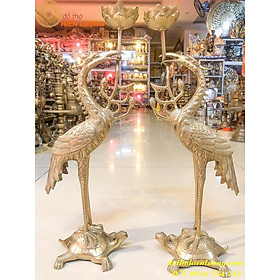 Đôi Hạc Vàng Mộc Cao 42cm