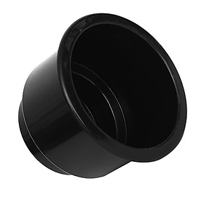 Black No Holes Recessed Cup Drink Holder for Marine Boat Car RV