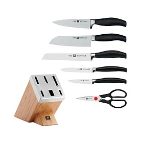 Mua BỘ DAO TỰ MÀI  Zwilling FIVE STAR ĐẾ TRE TỰ NHIÊN Hàng chính hãng