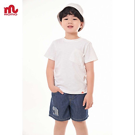 Quần short jean cho bé trai 3-11 tuổi 15-40kg RIOMIO sooc bò ống rộng cạp