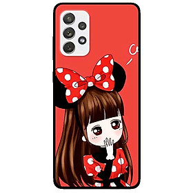 Ốp lưng dành cho Samsung Galaxy A32 mẫu Cô Gái Đầm Chấm Bi