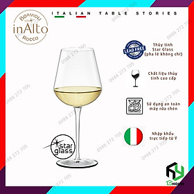 [ITALY] Ly uống rượu vang đỏ, vang trắng cao cấp thủy tinh, wine glass Inalto 470ml - Bormioli Rocco