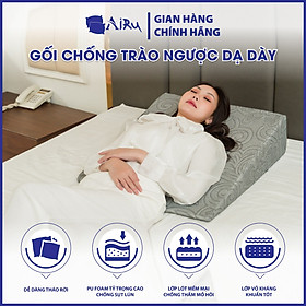 Gối chống trào ngược dạ dày người lớn, kích thước 65*60*16cm- Chống trào ngược acid, ngứa rát cổ họng, viêm họng mãn tính, khó thở