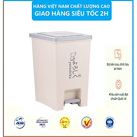 Mua Bật rác vuông Hokori 10L  15L  20L thiết kế hiện đại  sang trọng nhựa tự nhiên đúc nguyên khối - Hàng Việt Nam