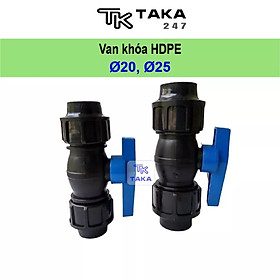 Van khóa ống nước van khóa ống hdpe phi 20 25 phụ kiện ngành nước