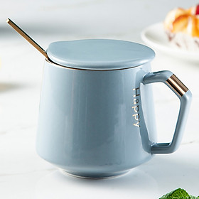 Tách Trà Maxcook Có Nắp Có Thìa Sáng Cốc Uống Văn Phòng 380ml MCB410