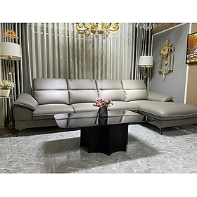 Mua Sofa góc L da bò Italy Tundo 4 chỗ ngồi màu nâu cam SFLCT04 3m3 x 1m6 hàng cao cấp chuẩn da bò nhập khẩu Ý