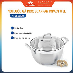 Mua Nồi luộc gà inox 304 cao cấp Scanpan Impact 8.5L/32cm - 71553200  dùng bếp từ  máy rửa bát | Hàng chính hãng
