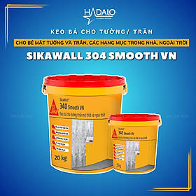 Bột trét tường SikaWall 340 Smooth VN – Keo bả cho tường và trần, sử dụng được trong nhà/ngoài trời