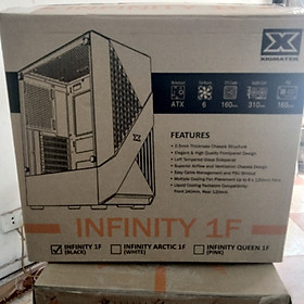 XIGMATEK INFINITY 1F (EN48953)- ATX, 1 SIDE TEMPERED GLASS, KÈM 01 FAN XIGMATEK X22F -hàng chính hãng