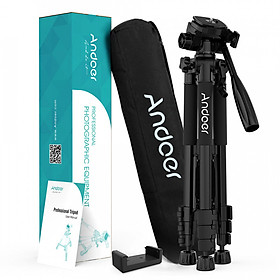 Andoer TTT-663N 57.5inch Travel Lightweight Camera Tripod for Photography Video Shooting Support DSLR SLR Camcorder