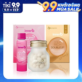 Combo hộp nước uống Collagen InnerB Glowshot 50mlx6 & INNERB AQUA RICH