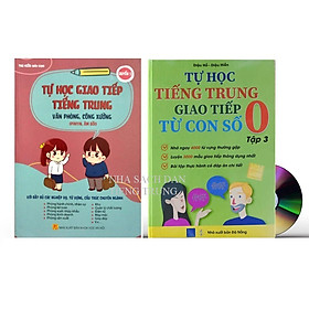 [Download Sách] Sách- Combo 2 sách tự học tiếng trung giao tiếp từ con số 0 tập 3 và Tự học tiếng Trung văn phòng công xưởng ngành may mặc, giày da, gổ, kế toán, xuất nhập khẩu, điện tử,... có pinyin,âm bồi, mp3 nghe+DVD tài liệu