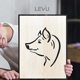 Mua Tranh treo tường tuổi Hợi biểu tượng hình con Heo 12 con giáp LEVU DV12