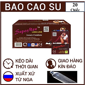 Hộp 20 chiếc bcs supermen gai gân