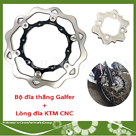 Đĩa thắng trước Gal-fer + Lòng đĩa KTM CNC dành cho Exciter 135 Green Networks Group