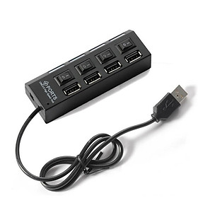 HUB CHIA NHIỀU CỔNG USB CÓ CÔNG TẮC ĐÈN - HÀNG NHẬP KHẨU