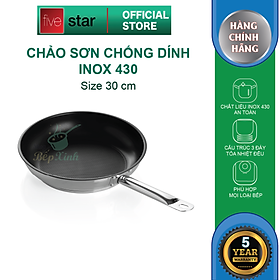 Chảo Chống Dính Bếp Từ Fivestar Tặng 5 Muỗng - Đen