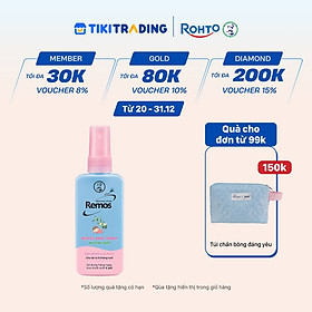Xịt chống muỗi cho bé từ 6 tháng tuổi hương khuynh diệp Rohto Mentholatum Remos Baby Spray 70ml