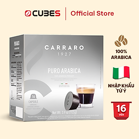 Cà phê viên nén Dolce Gusto Carraro - Hộp 16 viên - Nhập khẩu chính hãng từ Ý
