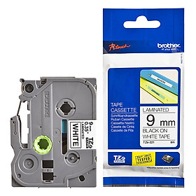 Băng nhãn Brother TZe-221 9mmx8m nền trắng