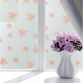 Mua COMBO 5M DECAL GIẤY DÁN KÍNH KEO SẴN KHỔ 45CM MẪU LÁ PHÔNG ĐỎ